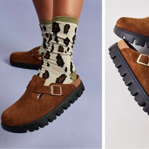 Birkenstock Papillio Boston Chunky Suede Clog sz 40